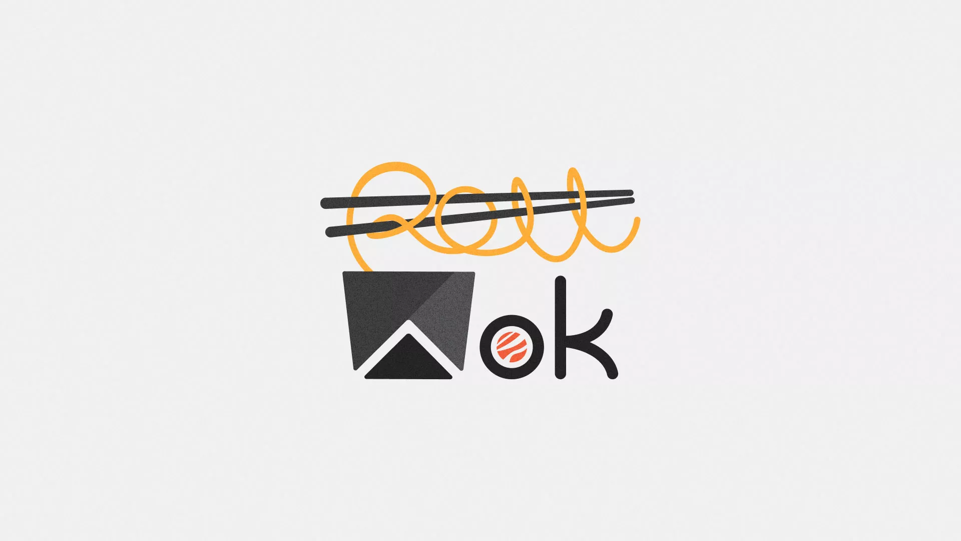 Разработка логотипа суши-бара «Roll Wok Club» в Заинске